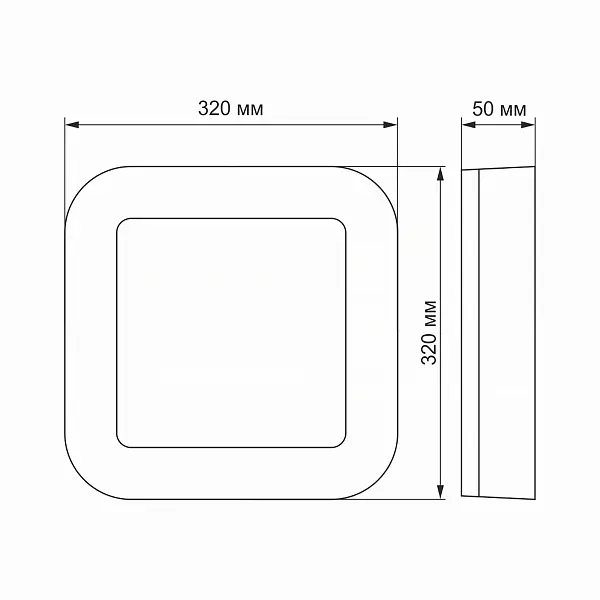 LED світильник ART IP65 квадратний VIDEX 30W 5000K - фото 4