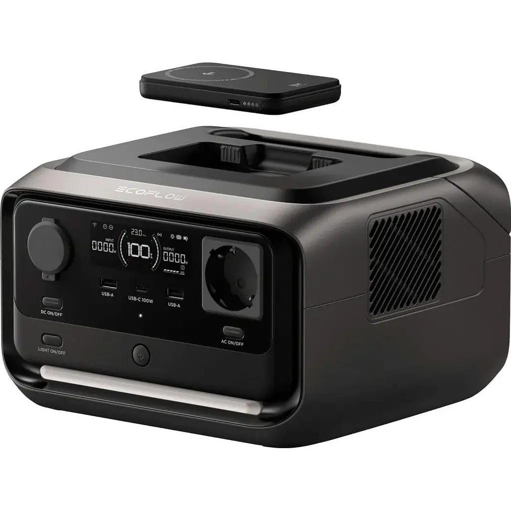 Зарядна станція EcoFlow RIVER 3 Plus Wireless / 600 Вт / 286 Вт/ч / LiFePO4 (EFRIVER3PLUS-W-EU-CBOX) EU - фото 2