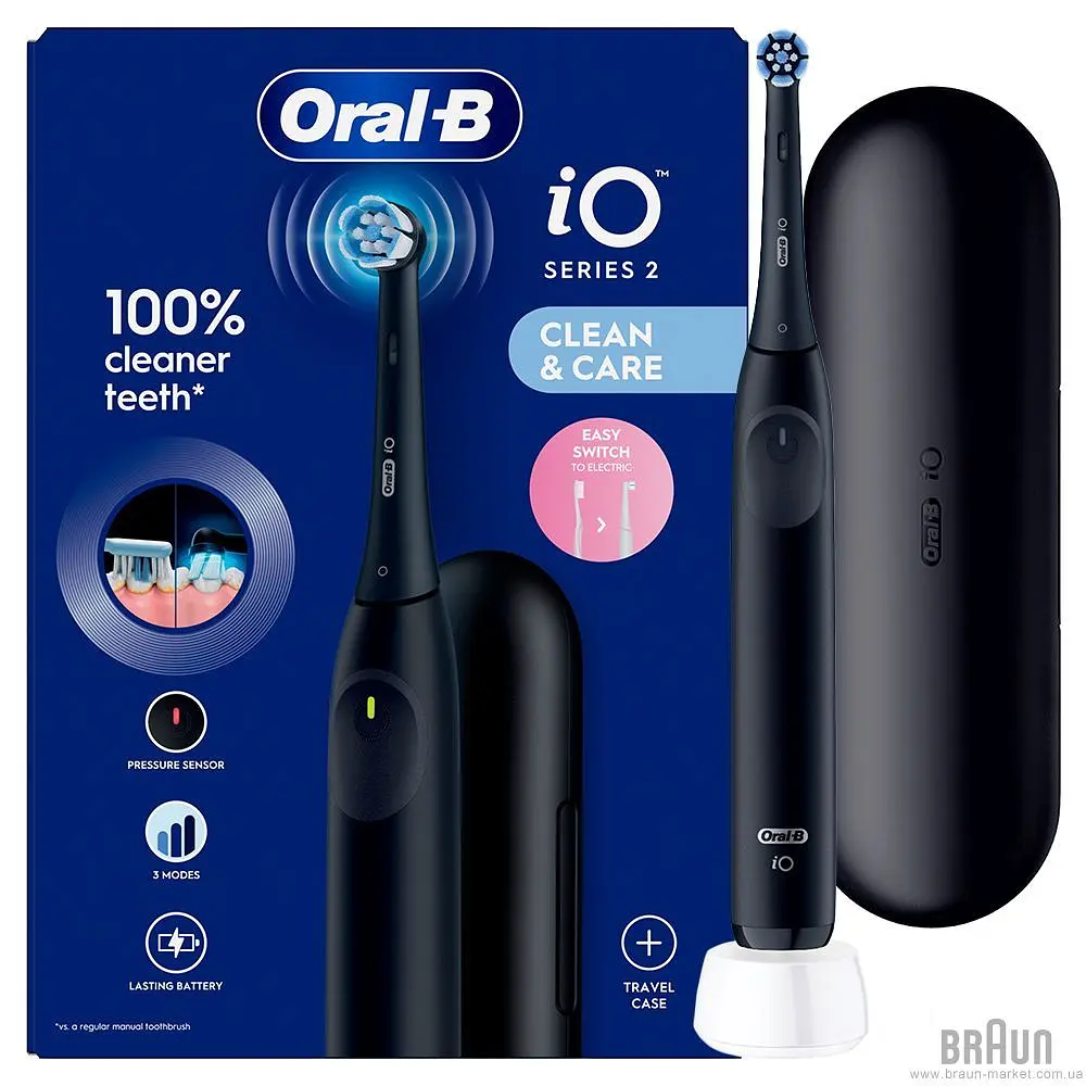 Зубна щітка BRAUN Oral-B iO Series 2 iOS2.1D9.2K Black + футляр