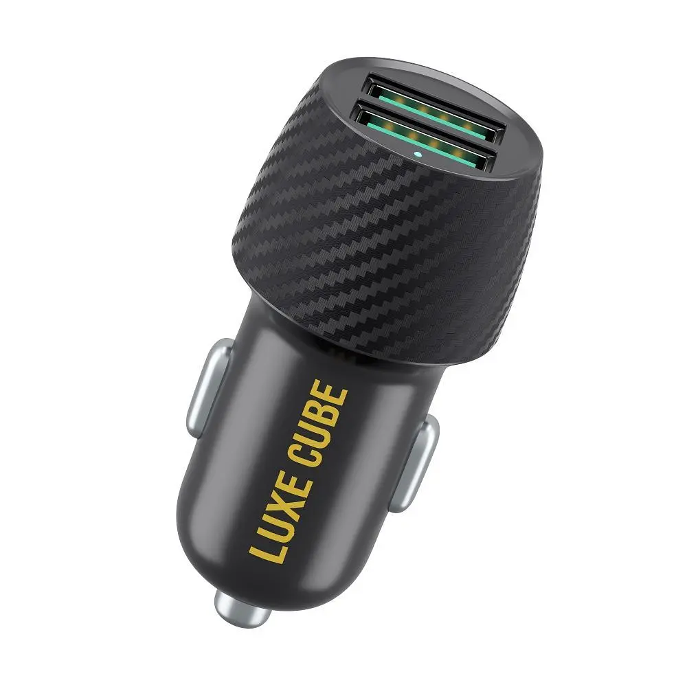 Автомобільний зарядний пристрій Luxe Cube 2USB 17W Black (8886668698498) - фото 2
