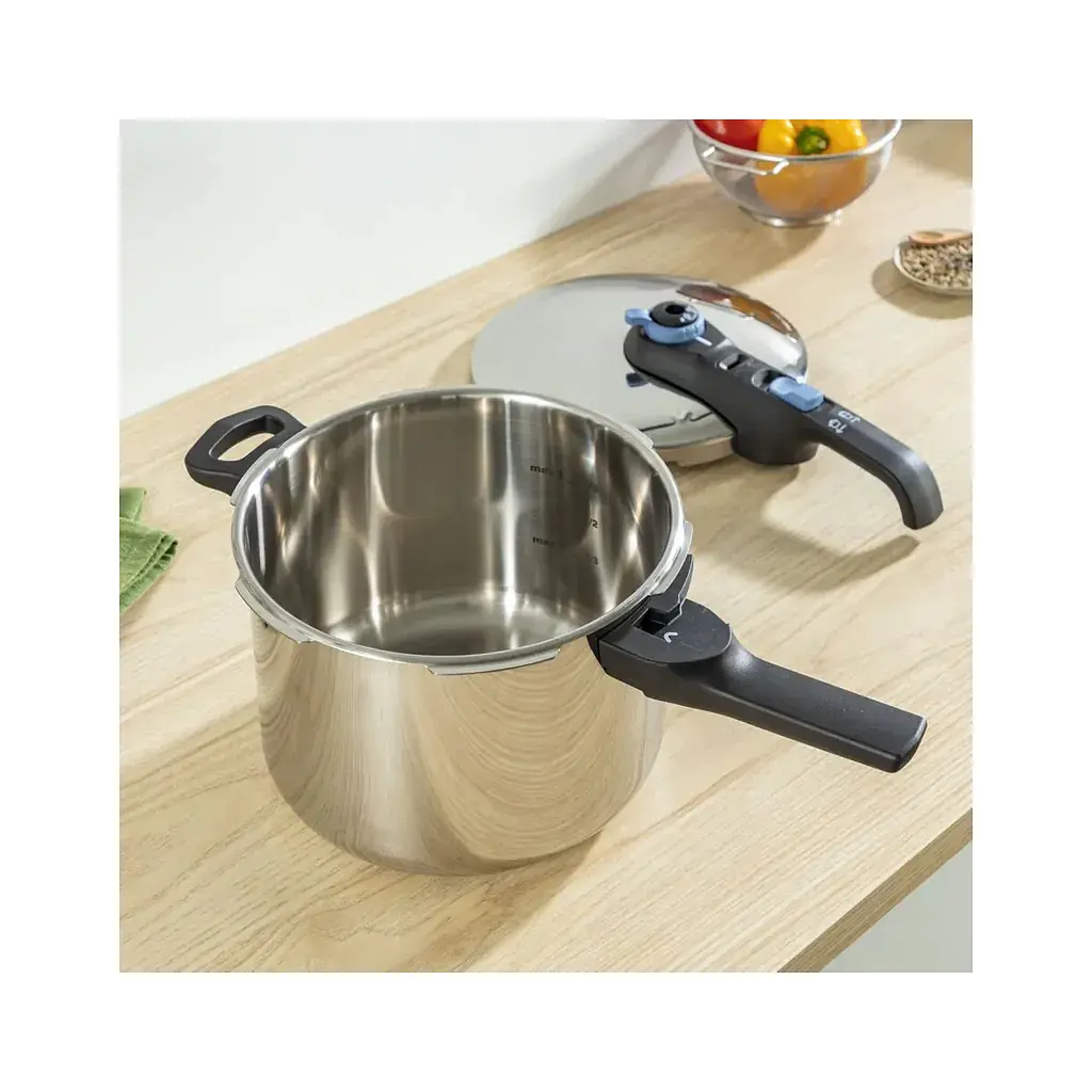 Каструля Tefal Secure Trendy Скороварка з паровим кошиком 4л (P2580402) - фото 4