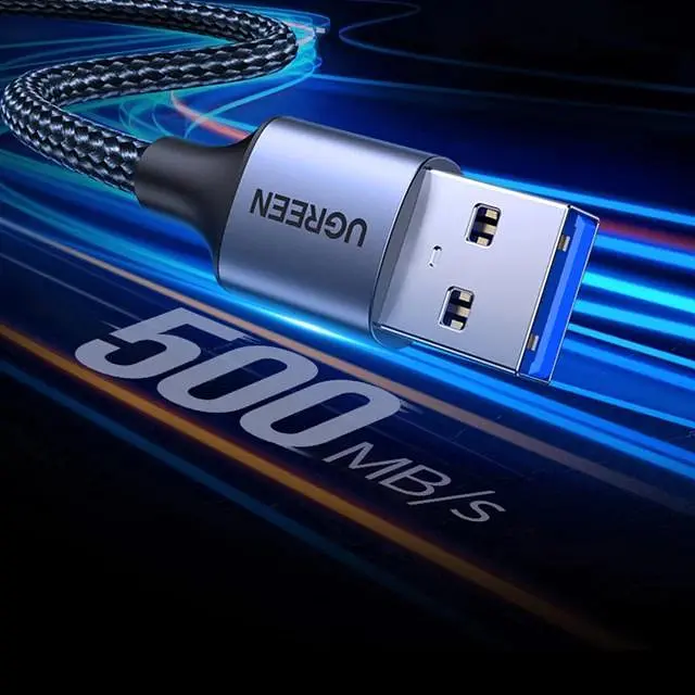 Удлинитель Ugreen USB 3.0 AM/AF штекер - разъем 1М (US115) - фото 3