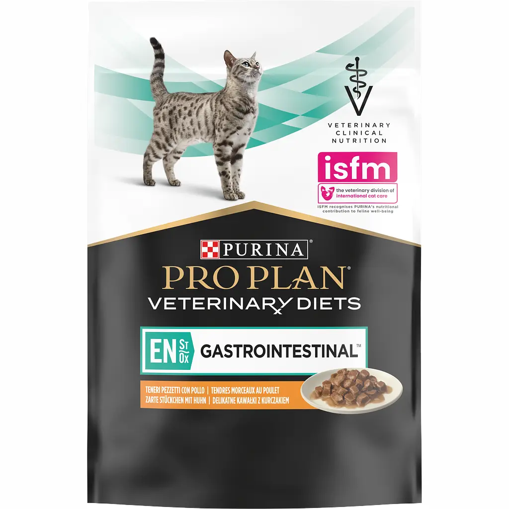 Уцінка. Вологий корм для кошенят та дорослих котів Purina Pro Plan Veterinary Diets EN Gastrointestinal з куркою 850 г (10 шт. x 85 г) (12331738)  - фото 5