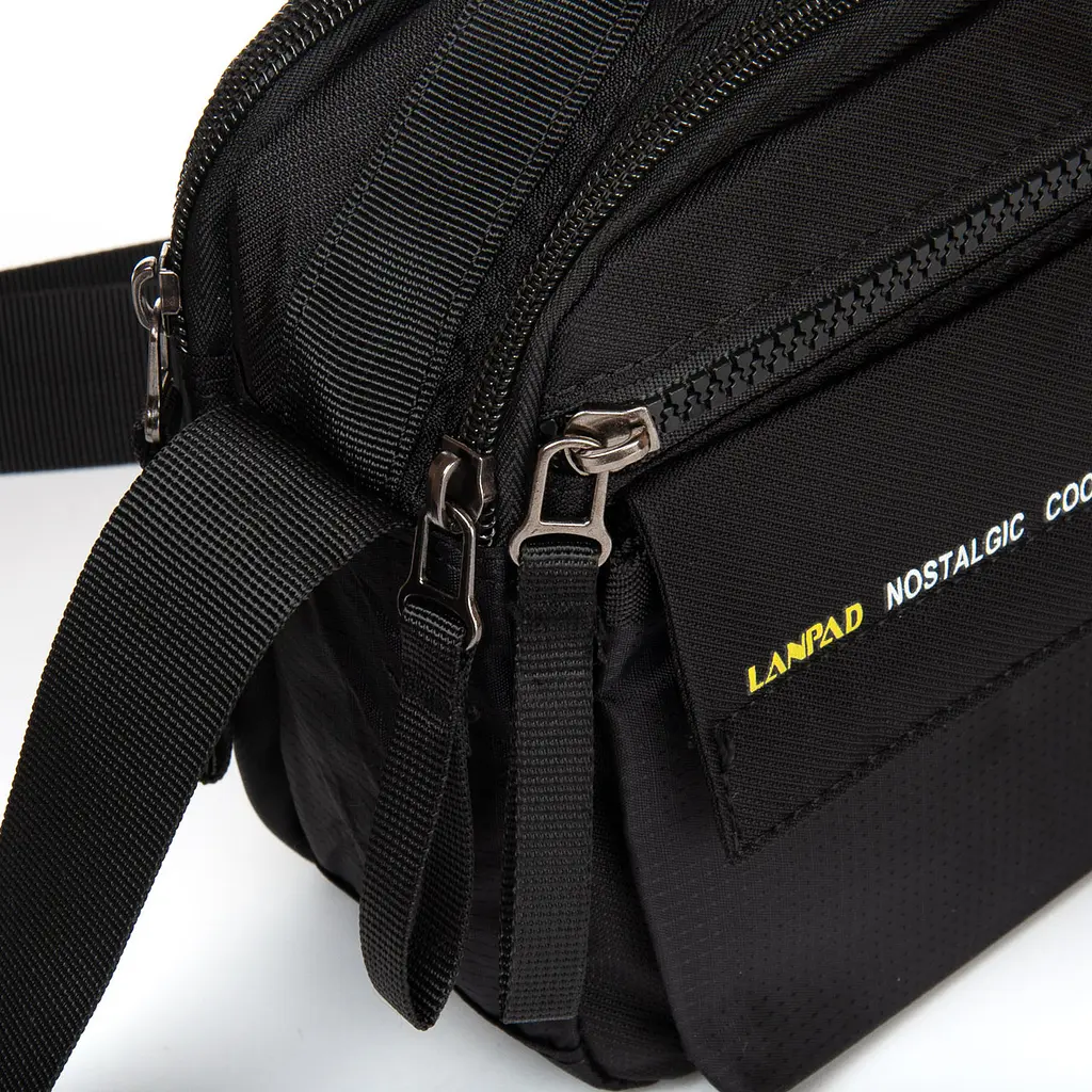 Сумка чоловіча Lanpad тканинна чорний (LAN4120 black) - фото 5