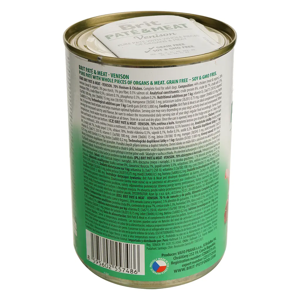Вологий корм для собак Brit Pate & Meat Venison з олениною 400 г - фото 6