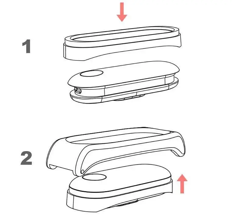 Шкіряний ремінець MiJobs  \для фітнес-браслета Xiaomi Mi Band 3 и 4 Type A білий, тримач - золотистий - фото 4