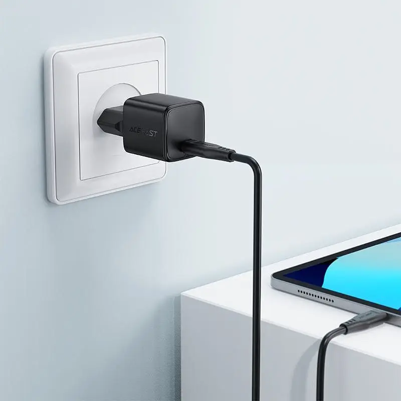 Зарядний пристрій 1xUSB-C 30W Gan A118 Fast Charger black Acefast (6974316284994) - фото 8