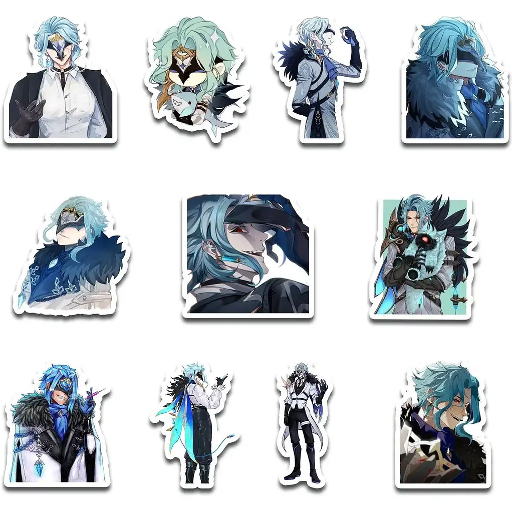 Стикерпак набор наклеек G-Toys Genshin Impact Dottore 45 шт. (SP GI DT 01) - фото 5