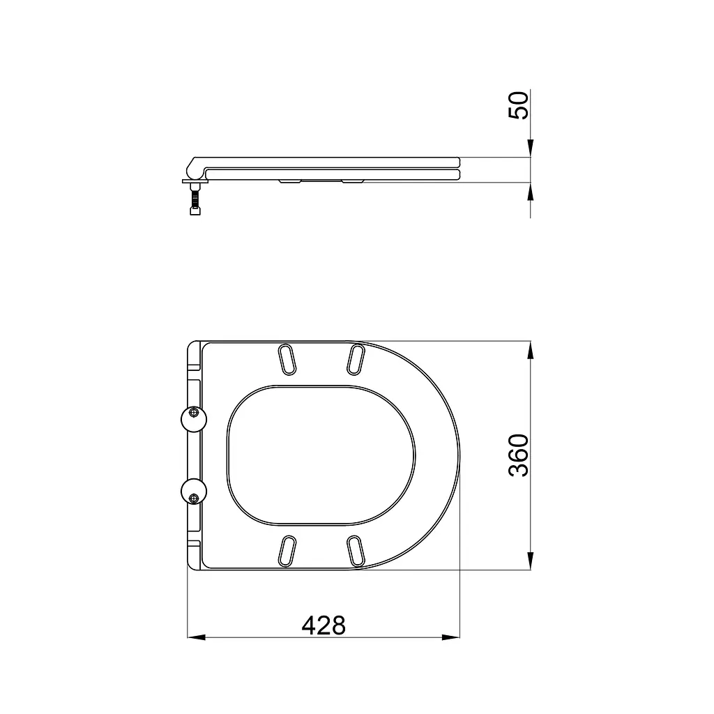 Сиденье для унитаза Qtap (Robin, Aries) с микролифтом Slim QT99HY2411W, Белый - фото 2