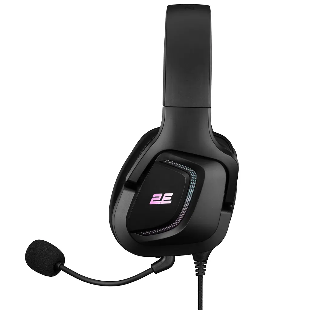 Гарнітура ігрова HG340, mini-jack/dual 3.5 мм, RGB, 2м, чорний 2E Gaming teh0013109 - фото 7