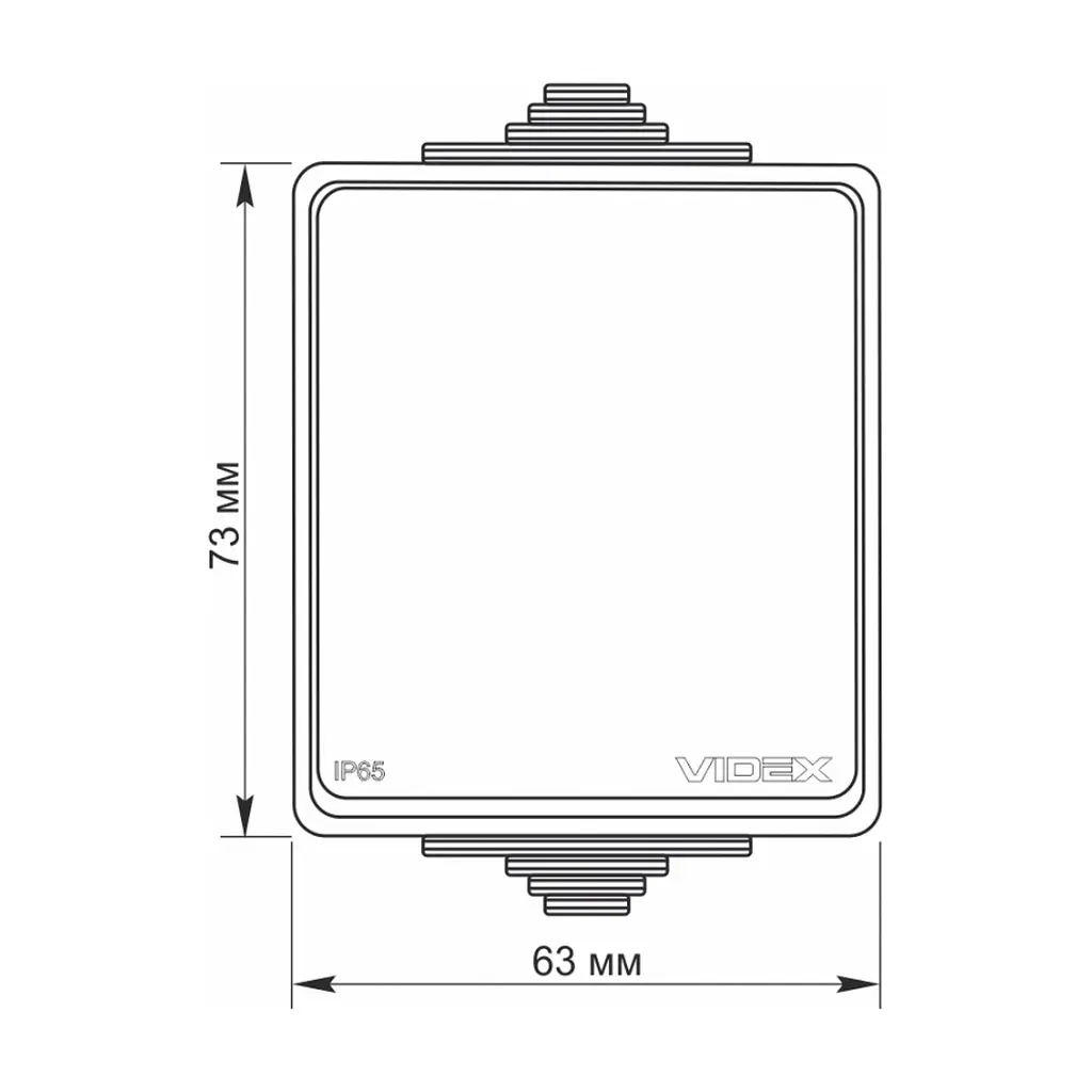 Вимикач Videx BINERA IP65 зовнішній 1кл сірий (VF-BNW11-36125) - фото 4