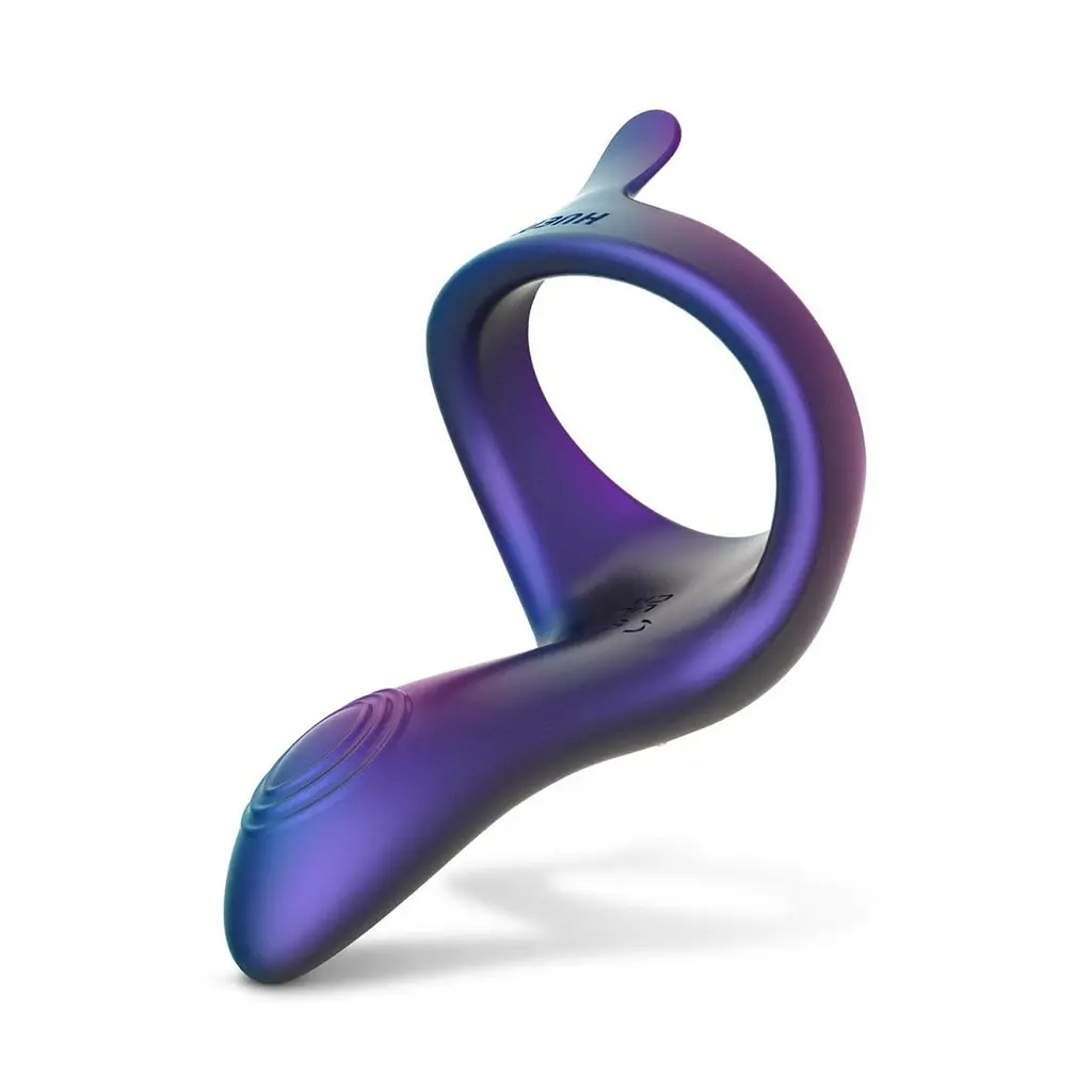 Эрекционное кольцо с вибрацией Hueman Viberende Strap-On Ring силикон, аккумулятор, регулируемая посадка - фото 5