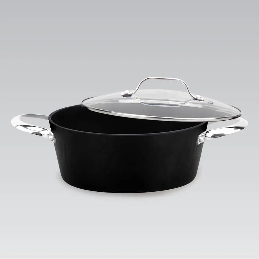 Каструля з кришкою Maestro MR-4424 24 см 3.5 л чорна - фото 3