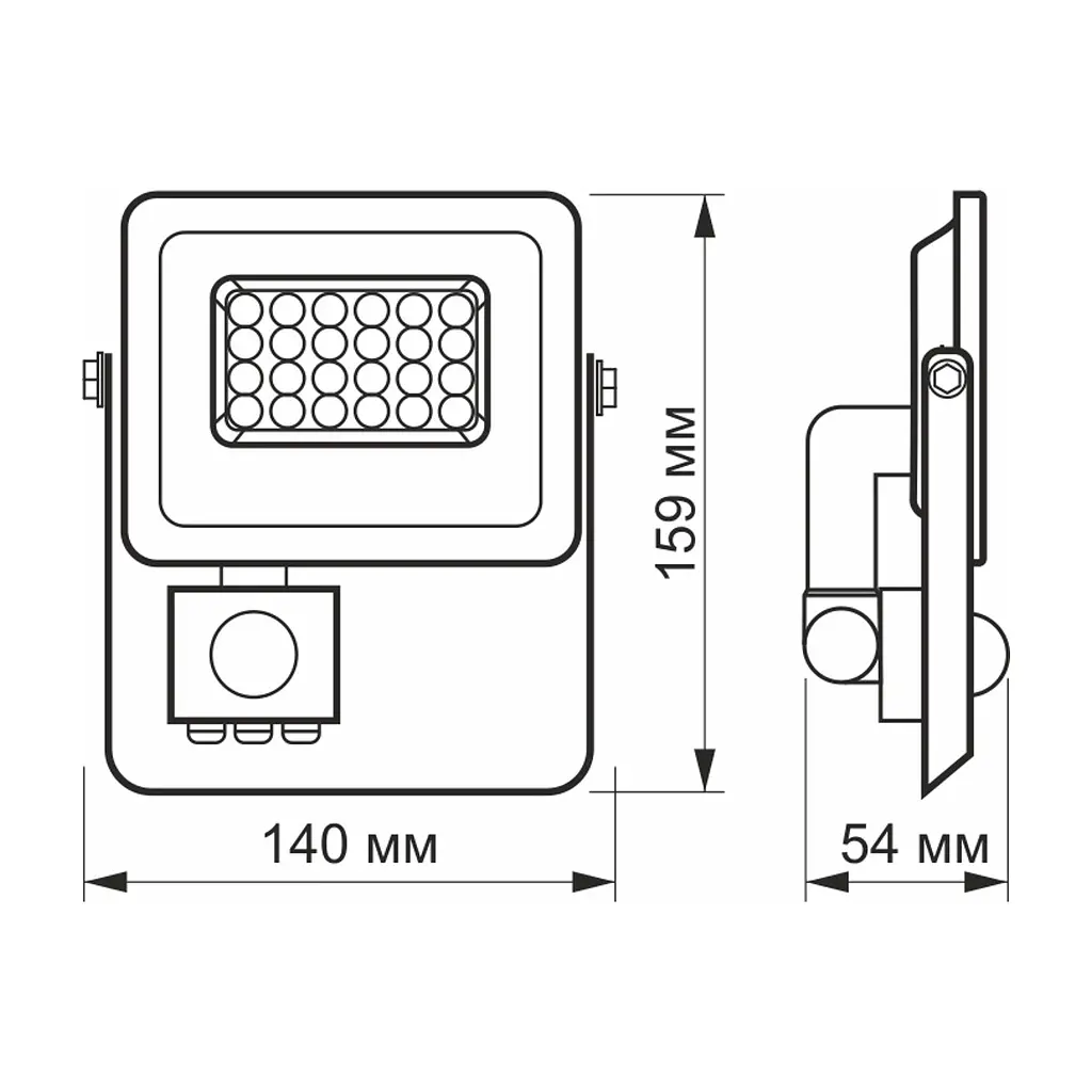 Прожектор Videx LED 10W 5000K з датчиком руху (VL-F2e105W-S) - фото 6