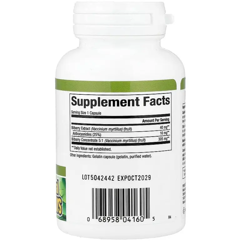 Черника Natural Factors 40 мг 90 капсул - фото 2