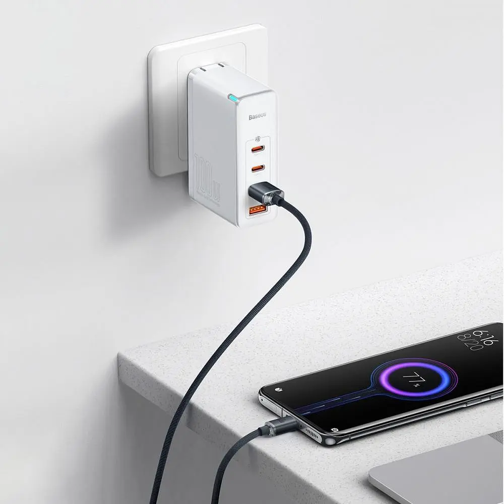 Кабель Baseus Crystal Shine Series Fast Charging Type-C 100W (1.2m) black (CAJY000401) - фото 2