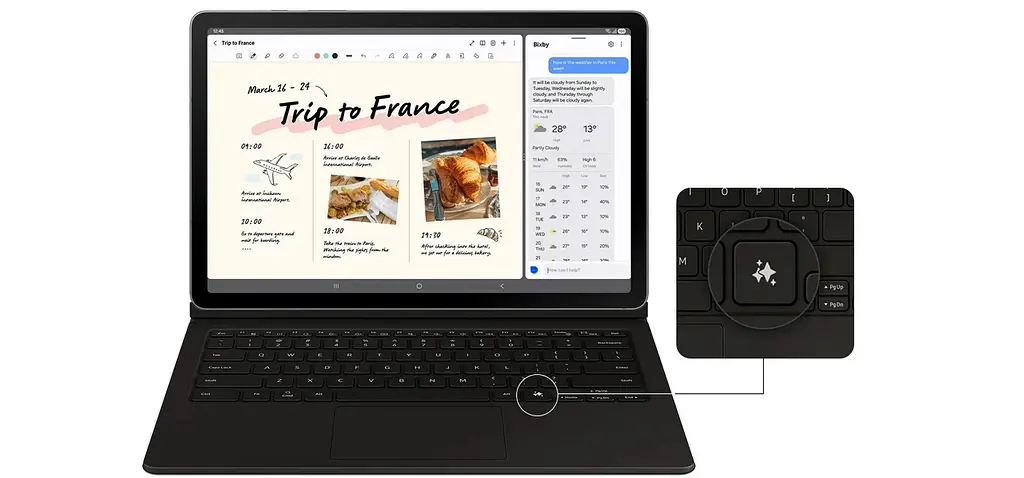 Планшет Samsung Galaxy Tab S10 Lite (X406) 10.9" 6ГБ, 128ГБ, 5G, 8000мА•год, Android, сірий - фото 6