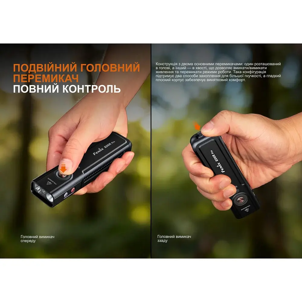 Ліхтар-брелок Fenix E06R PRO Black - фото 8