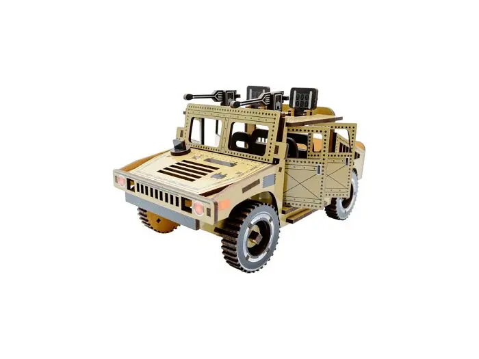 Дерев'яний 3D конструктор Humvee, PuzzleOk (Puz-00927), 100 дет. - фото 2