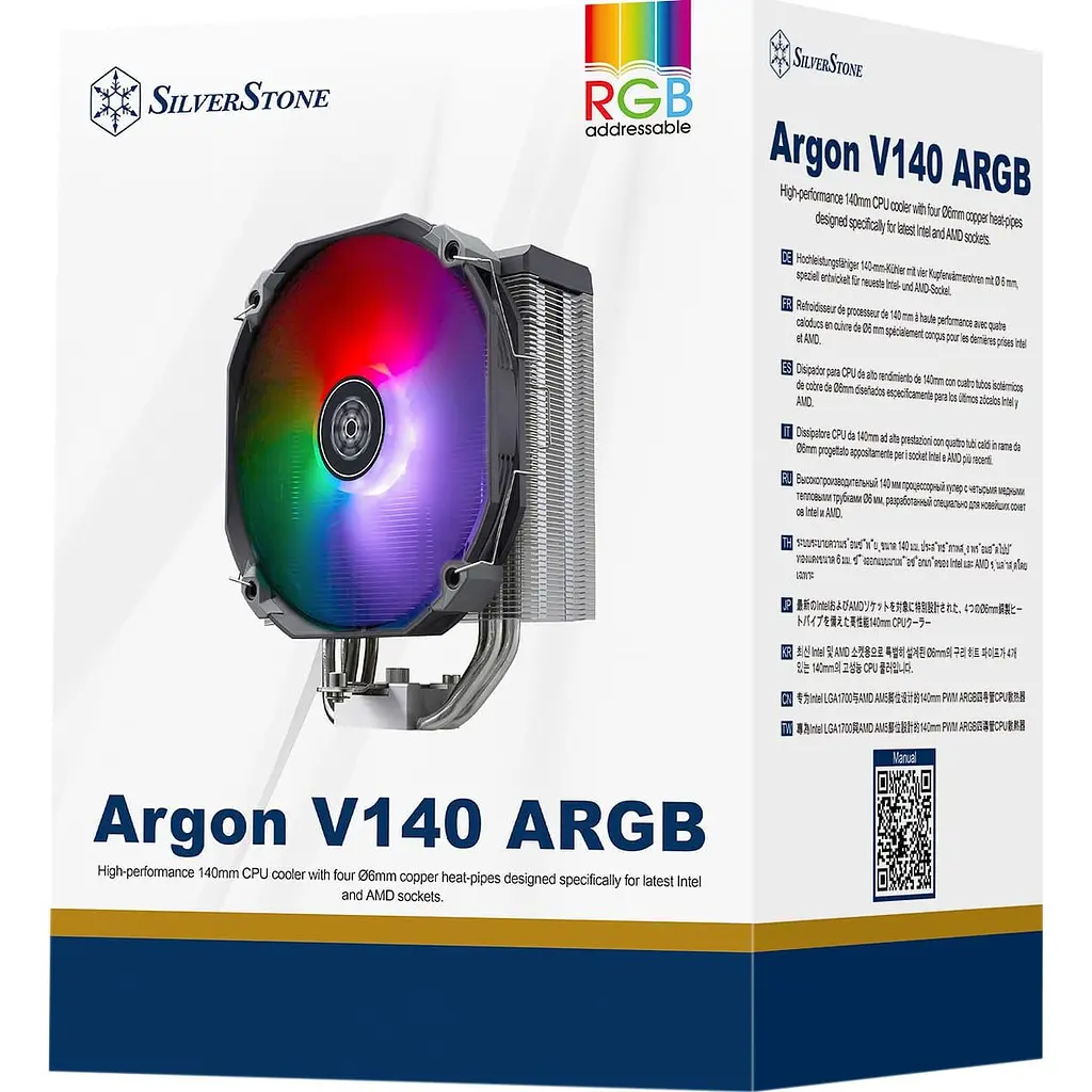 Кулер для процесора SilverStone Argon V140 ARGB (SST-ARV140-ARGB) - фото 11