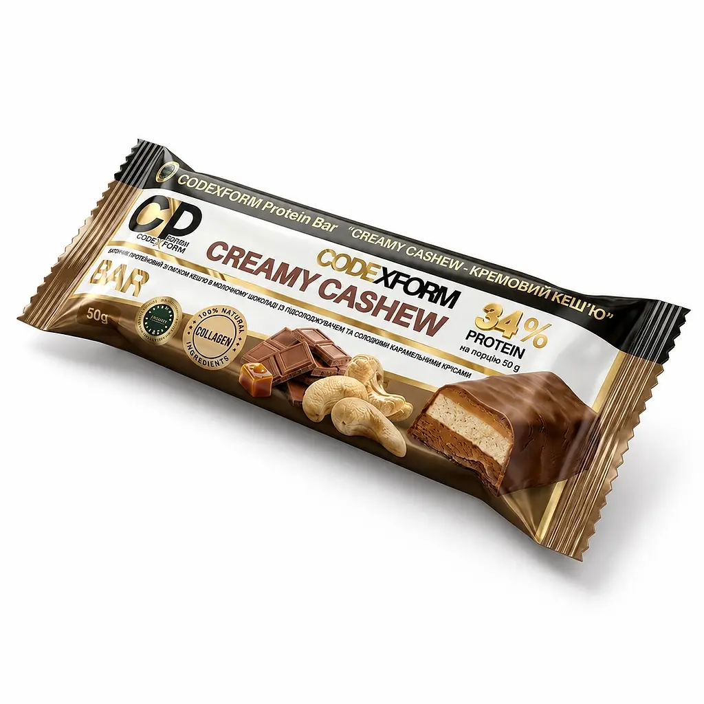 Протеїновий батончик CODExFORM Protein Bar 50 г - Кеш'ю