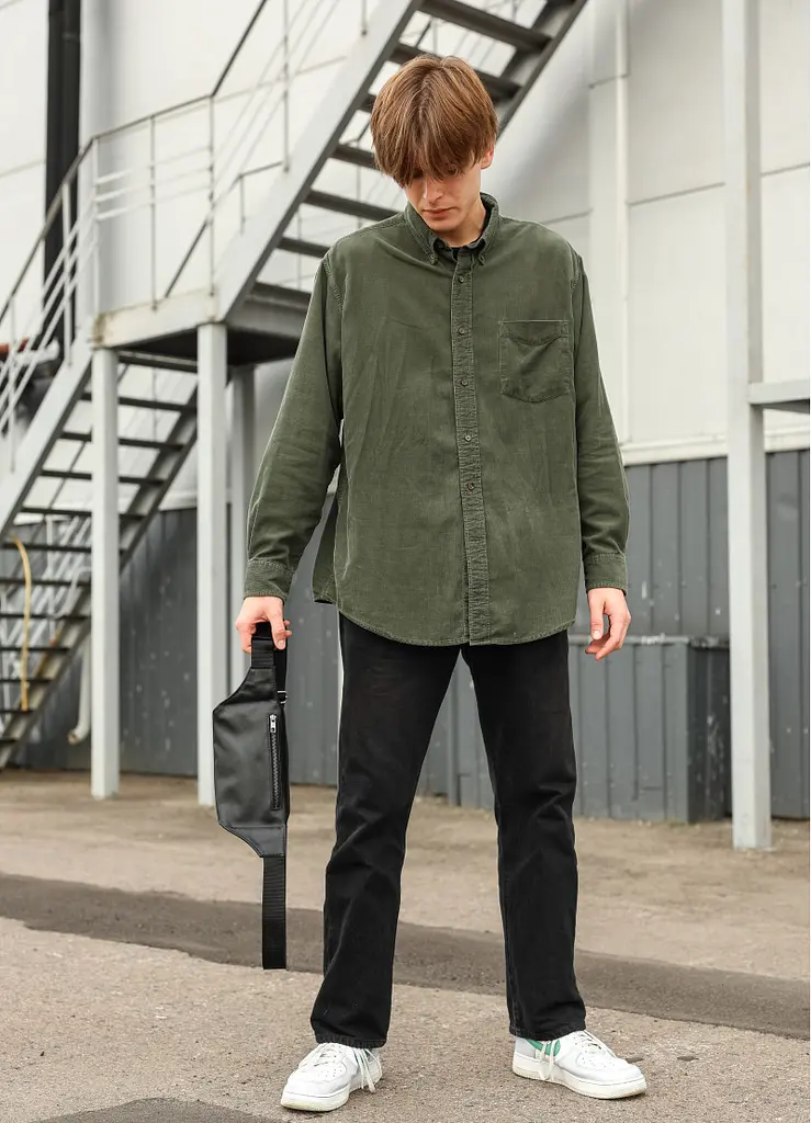 Мужская кожаная сумка бананка Sambag Tirso PSO черная 31 × 16 × 5 см (81119001m) - фото 6