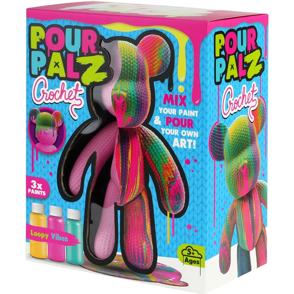 Набір для творчості ToyMonster Pour Palz Флюїд Арт Ведмедик Кольоровий вихор S4 В'язані дива (FC-G0004A) - фото 6