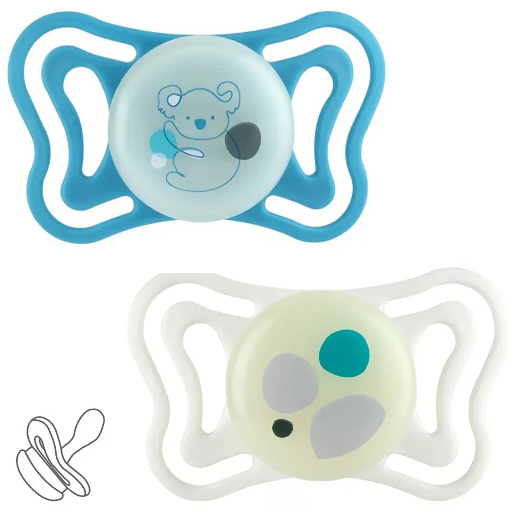 Пустушка Chicco Physio Light силіконова від 16 до 36 місяців 2шт. (люмінесцентна) (71086.40)