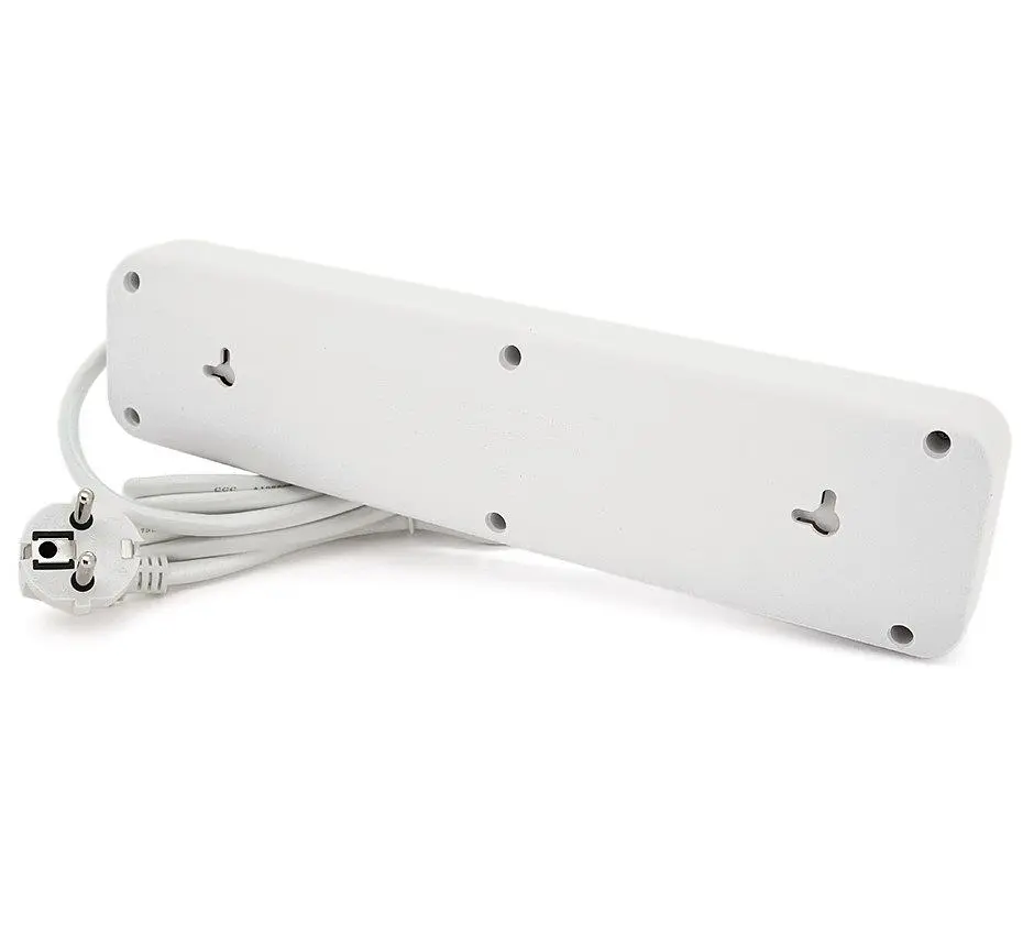 Мережевий фільтр подовжувач Voltronic F-24, 4 розетки EU, 2 м, 3х0,75 мм, 2500 W, White - фото 2