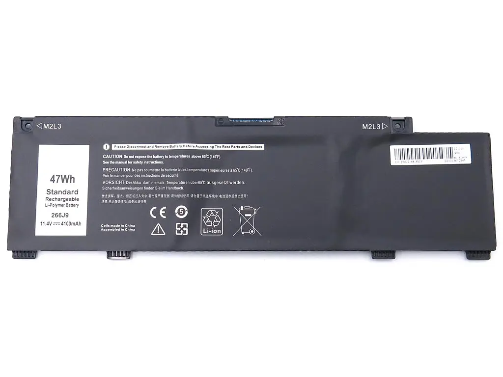 Акумулятор 266J9 для ноутбука Dell G3 3790 3590 3779, G5 5500 5587 5590, Inspiron 14 5498 5490 (C9VNH, P89F001) (11.4V 4100 mAh 47Wh) - фото 2