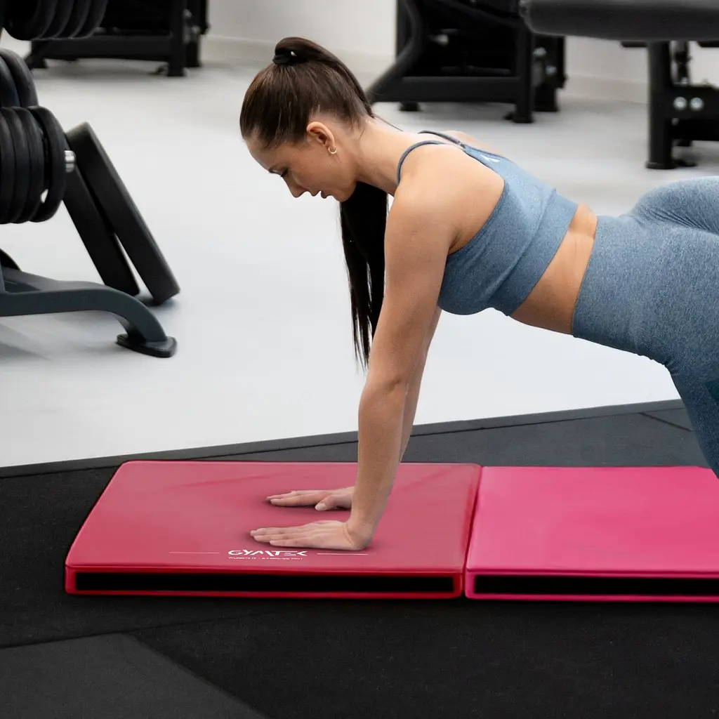 Мат гимнастический жесткий Gymtek 5см светло-розовый - фото 4