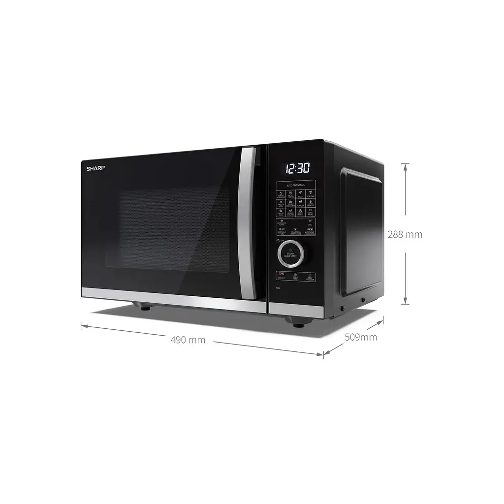 Мікрохвильова піч Sharp YC-QC254AE-B - фото 7