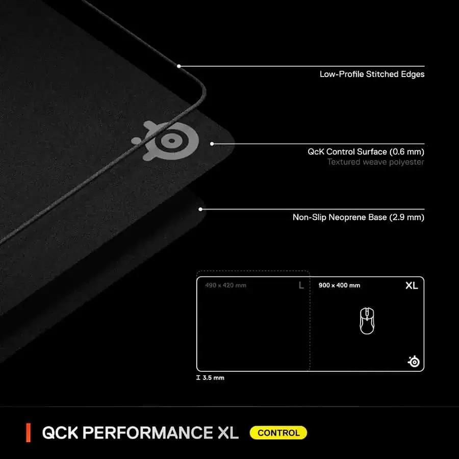 Ігрова поверхня SteelSeries QcK Performance XL - Control 900x400x3,5мм (63435) - фото 9