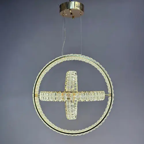 Дизайнерська підвісна LED-люстра для вітальні Linisoln 009-50*40*30 FG, 90 Вт, ширина 50×40×30 см - фото 4