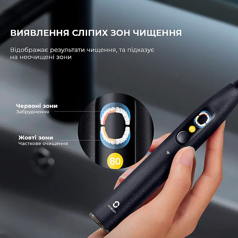 Электрическая зубная щетка Oclean X Ultra Set Black OLED - фото 10