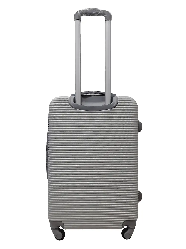 Валіза середня M ABS-пластик Milano bag 004 66×44×28,5см 75л Срібна - фото 3