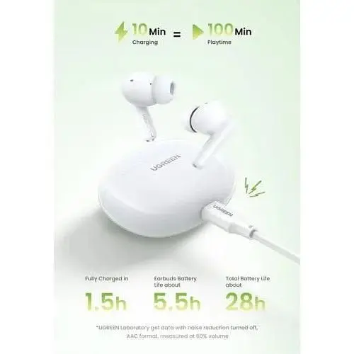 Наушники беспроводные Ugreen HiTune P3 WS207 TWS стерео белые WS207 - фото 4