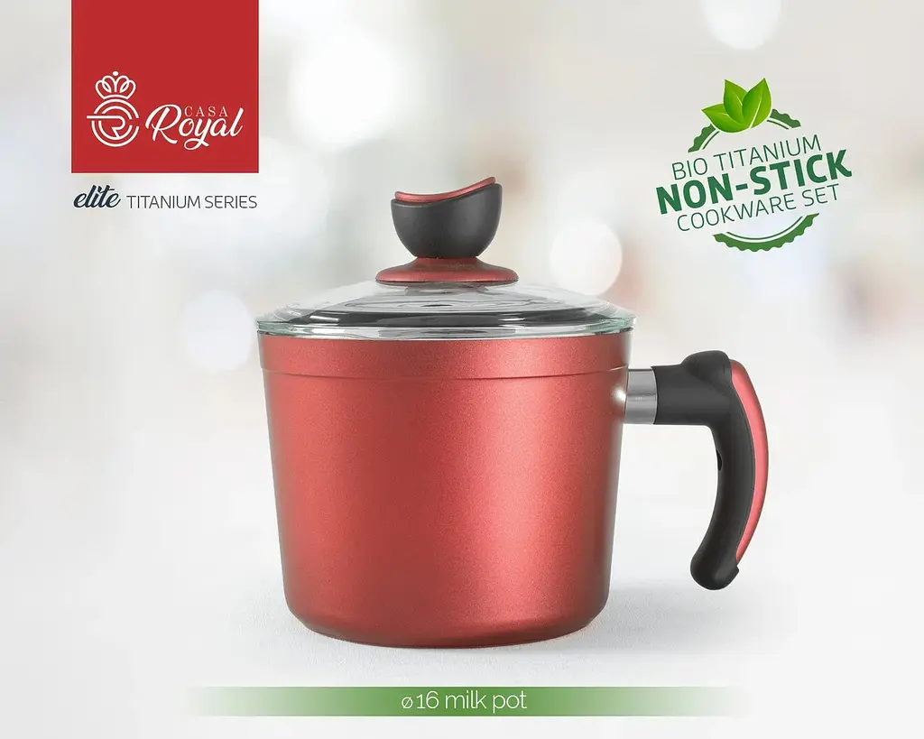 Набір посуду Casa Royal T-UKR 20300 "Bio Titanium" Red 7 предметів - фото 5