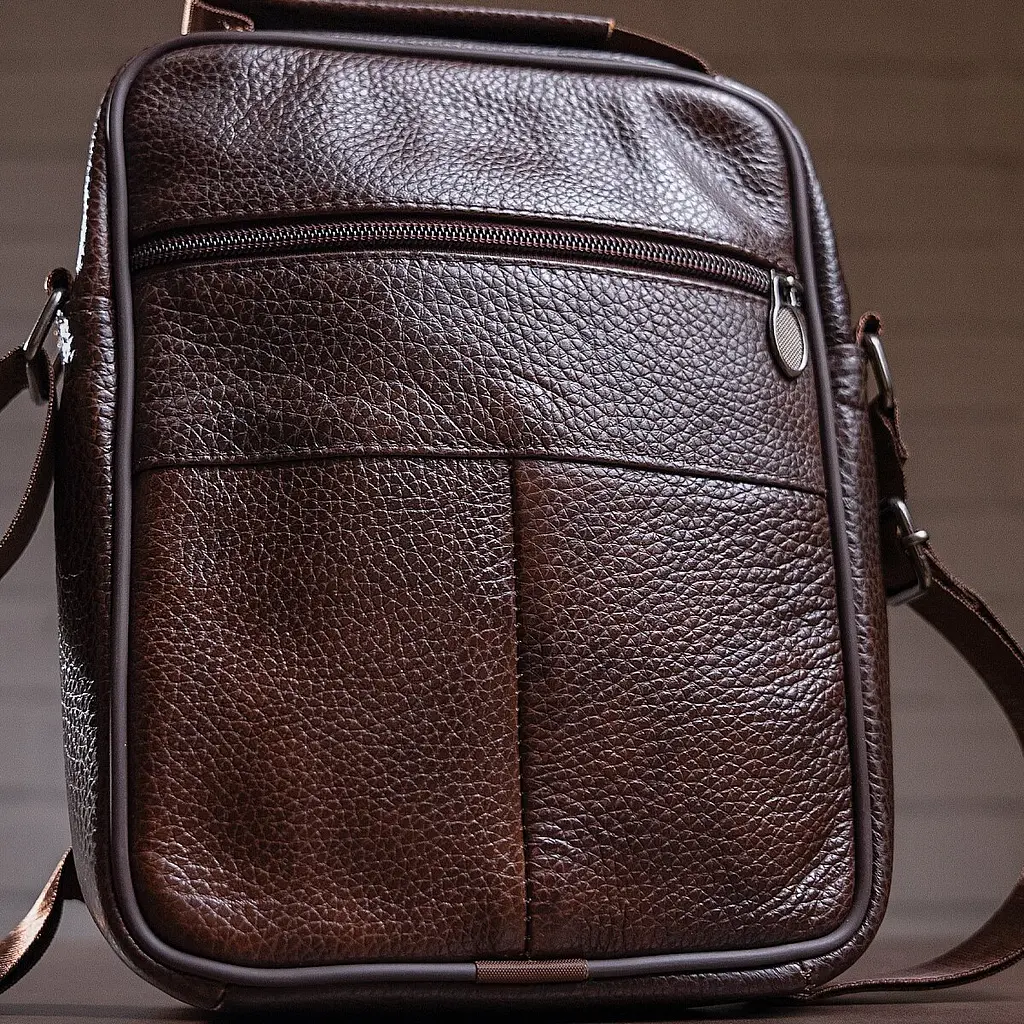 Сумка кожаная мужская Vintage 22,5х18,5х5 см sum0012794 - фото 5