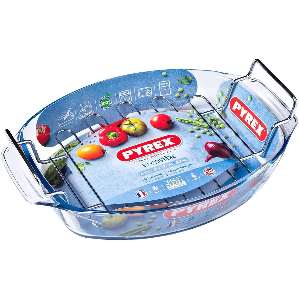 Форма для запекания Pyrex Irresistible с решеткой 39х27х9 см (6328722) - фото 6
