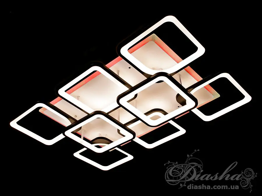 Світлодіодна люстра Diasha 8060/6+2BK LED 3color dimmer - фото 6
