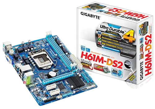 Материнська плата Gigabyte GA-H61M-DS2 LGA 1155 (GA-H61M-DS2) Б/В - фото 2