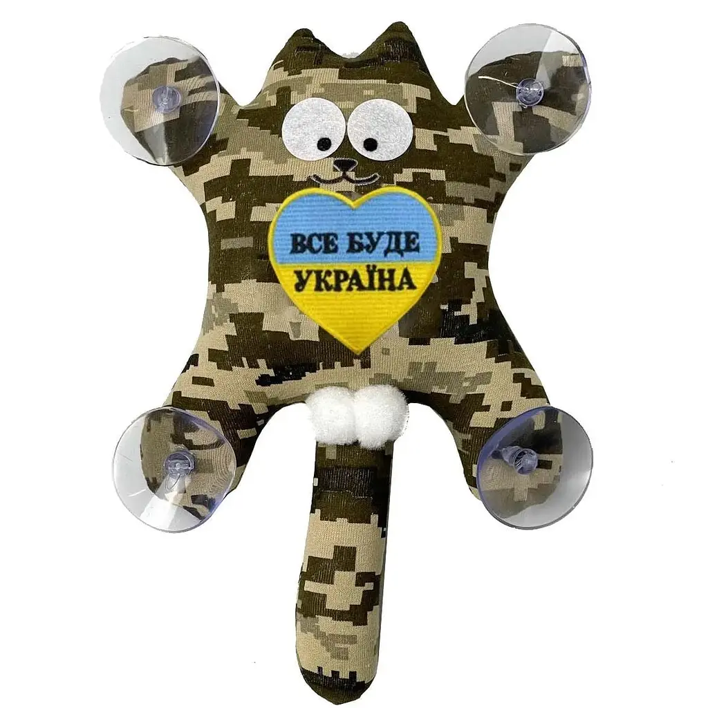Іграшка на присосці Кіт Саймон Всі Буде Україна Піксель