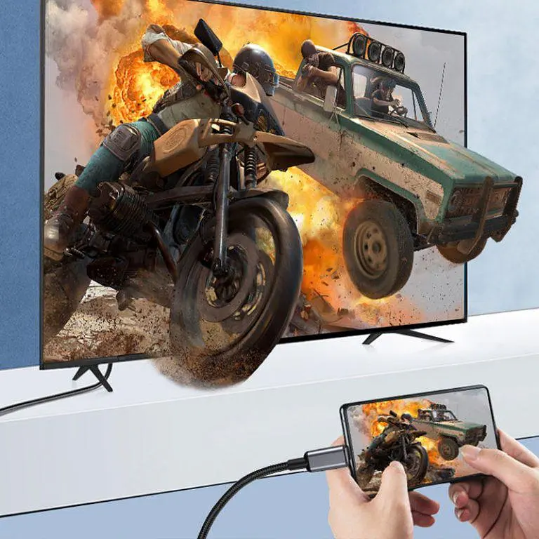 Конвертер Type-C HUB HOCO HB21 Type-C to HDMI конвертер Metal Gray - фото 4
