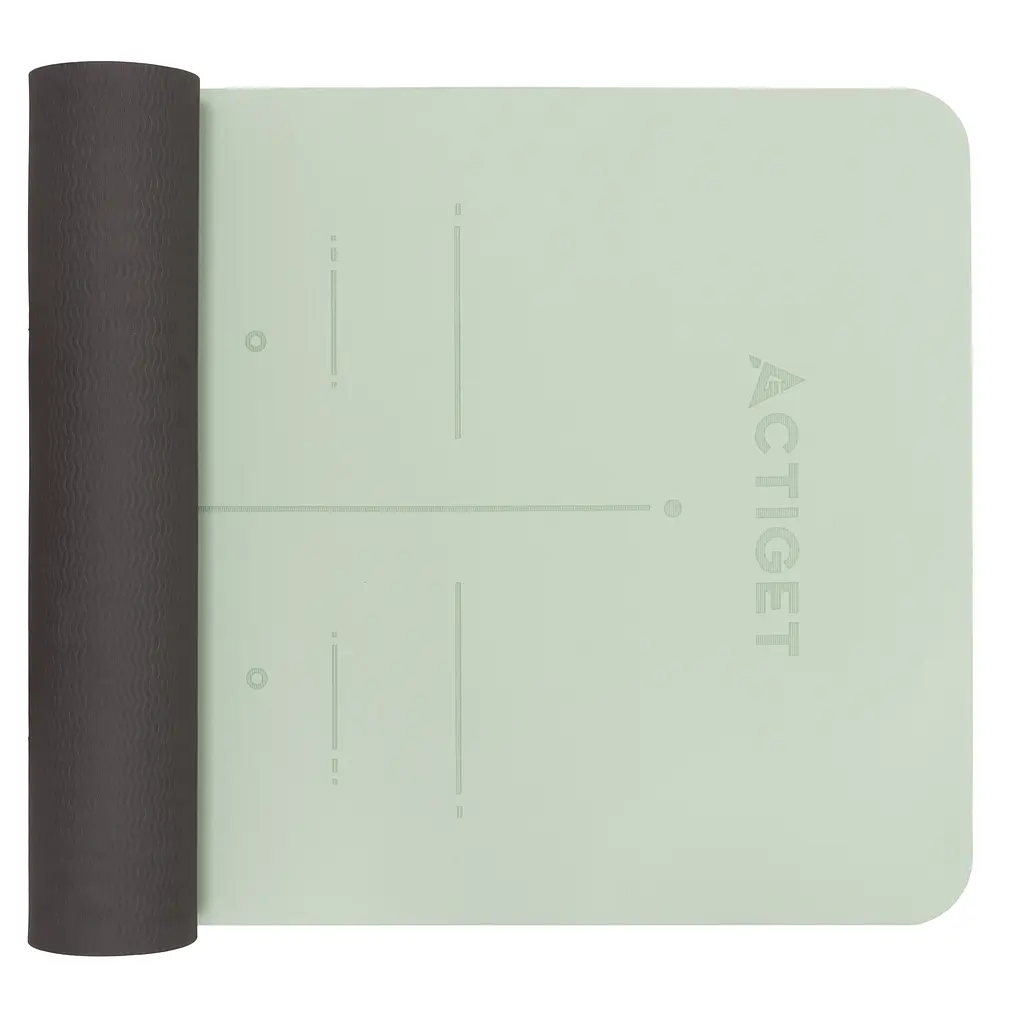 Килимок спортивний Actiget TPE 183 x 61 x 0.6 см для йоги та фітнесу ACT0022 Mint/Black - фото 7