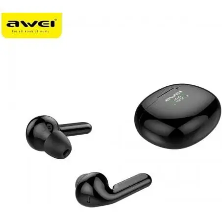 Наушники беспроводные Awei T15P TWS Bluetooth черные - фото 5