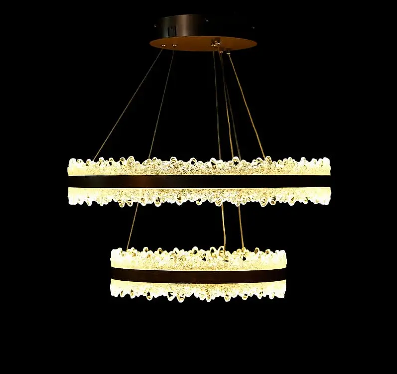 Світлодіодна люстра Splendid Ray LT9890/2 LED кава-біла з пультом і димером 288W - фото 4