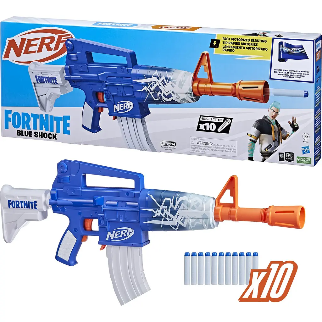 Бластер іграшковий Hasbro Nerf Blue Shock Fortnite (F4108) - фото 3