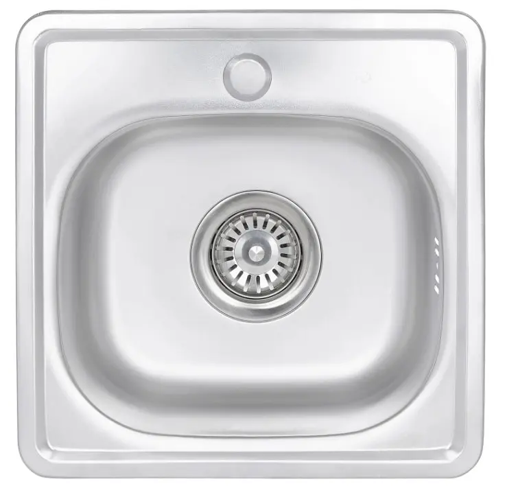 Кухонна мийка Brinex 3838 0,6 мм, врізна BRIN3835SAT06