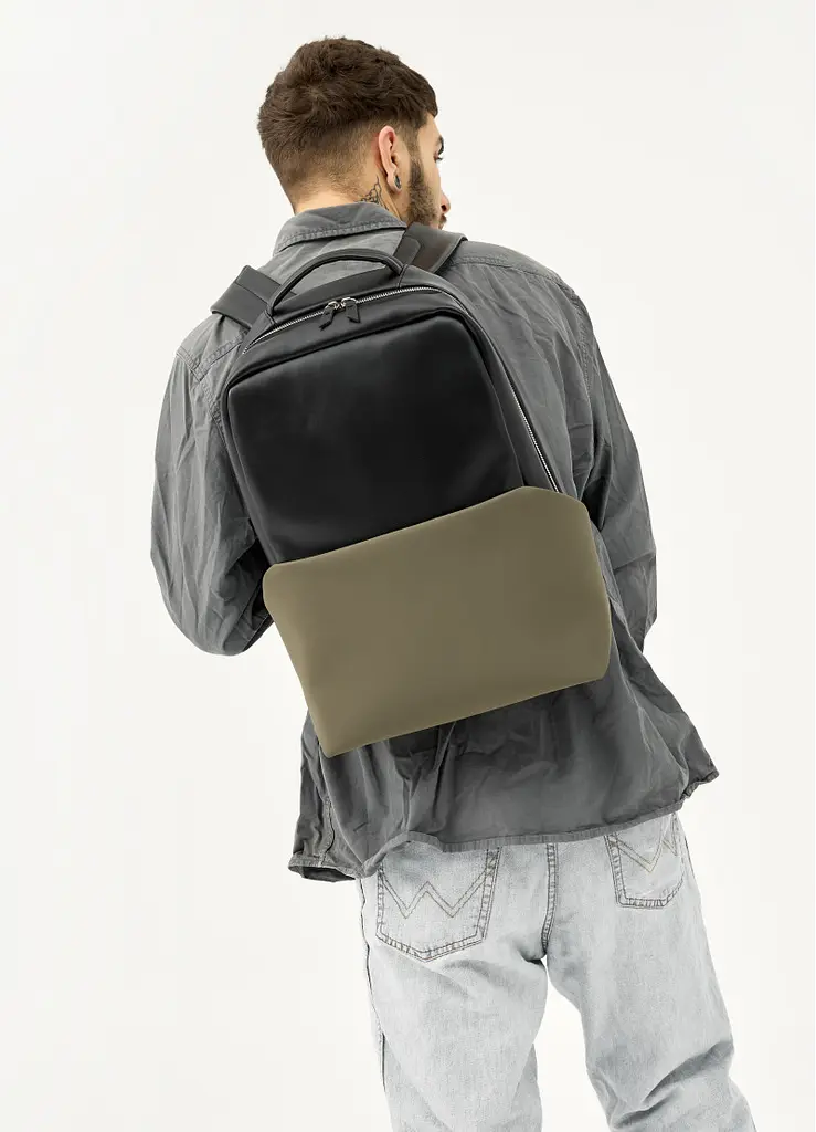 Чоловічий рюкзак Sambag ZARD DART чорний з хакі 44 х 31 х 15 см (25523119m)